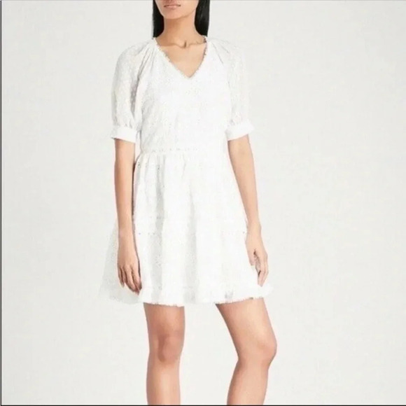 NWT Maje Revery Broderie Anglaise Swiss Dots Dress Size 2 US M - Picture 2 of 13